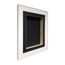 (White, A4) Handmade 3D Shadow Box Frame: Memory Box Display (50mm Deep)