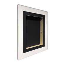 (White, 10" x 10") Handmade 3D Shadow Box Frame: Memory Box Display (50mm Deep)