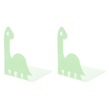 Dinosaur Metal Bookends with NonSlip Base, ScratchResistant Finish, Cute Decor for Kids Room or Office