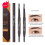 (BlackLight Coffee  2 Pcs) 2PCS Double-end Waterproof Eyeliner Eyebrow Pencil Pen Brush Makeup Tools New 1