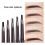 (BlackLight Coffee  2 Pcs) 2PCS Double-end Waterproof Eyeliner Eyebrow Pencil Pen Brush Makeup Tools New 4