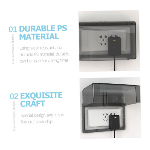 2pcs Weatherproof Outlet Cover Kit for Outdoor 86 Type Wall Socket, Waterproof Reusable Protector 2
