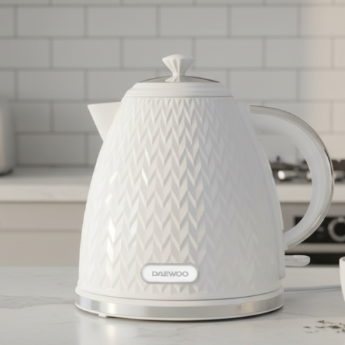 Daewoo Argyle 1.7L Zigzag Pattern Kettle with Removable Lid