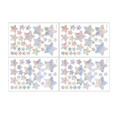 2Sets PVC Prism Window Cling Star Stickers Removable Decorative Decals
