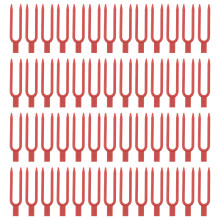 100Pcs Dark Red Plastic Vine Clips for Garden Plant Support and Fixing