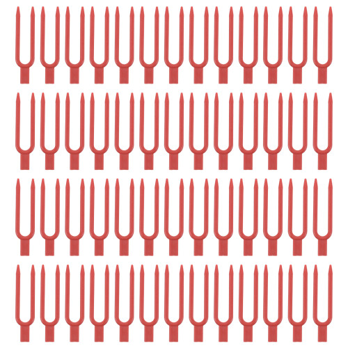 100Pcs Dark Red Plastic Vine Clips for Garden Plant Support and Fixing