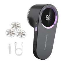 Fabric Shaver for Clothing, Fabric Shaver Lint Remover, Electric Lint Remover for Clothes, Rechargeable Trimmer Grey