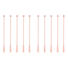 10x Agitateur En Acier Inoxydable Agitateurs de Boissons Bâton de Cocktail Remuer Cocktail-or Rose-Barre Droite, 19cm