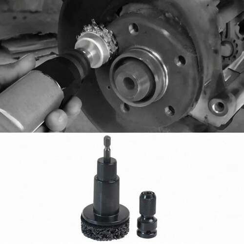 Wheel Hub Cleaning Tool for Drill, Precision Rust Removal Wheel with Compact Stud and Ergonomic Grip 2