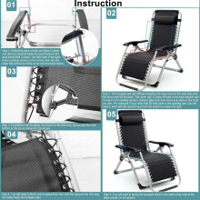 2X Zero Gravity Chair Replacement Fabric Folding Recliners Mesh Parts for Outdoor Camping Patio Lawn Yard Pool 63X17Inch