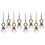 8 Pieces Artificial Crystal Ceiling Fan Pull Chains Pull Chain Extension with Connector for Light Ceiling Fan Desk Lamp 1