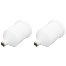 2X Car 600ML Plastic Air Gravity Feed Spray Paint-Gun Airbrush Cup Pot Fast Mover Threaded Connector for  JET