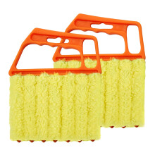 2 Pcs Blind Cleaner Duster Set 7Finger Microfiber Brush for Window Blinds Shades and Air Vents