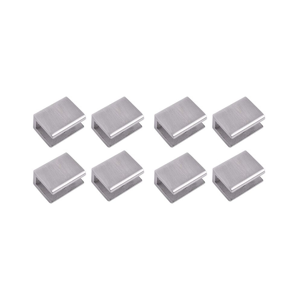 8Pcs Adjustable 304 Stainless Steel Glass Shelf Brackets Glass Clip Clamp Support 0.23 - 0.35Inch Brushed Finished 6032048555697