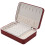 2X Korean Style Jewelry Box Organizer Display Storage Leather Large  Mirror Multi-Function Red 2