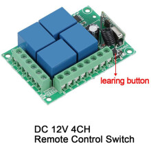 2X 12V 4CH 4 CH Funkempfänger Lichtschalter Funkempfängermodul + Sender Garagentore / Lampe