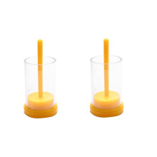 2X Plastic Queen Bee Marking Cage  Bottle W/ Plunger Beekeeping Equipment Without Hurting It