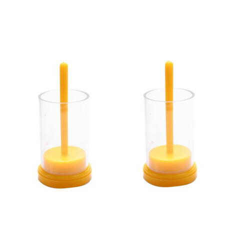 2X Plastic Queen Bee Marking Cage  Bottle W/ Plunger Beekeeping Equipment Without Hurting It