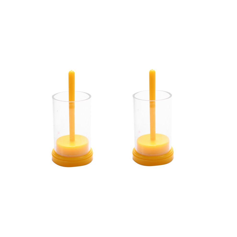 2X Plastic Queen Bee Marking Cage Bottle W/ Plunger Beekeeping Equipment Without Hurting It 4712284105765