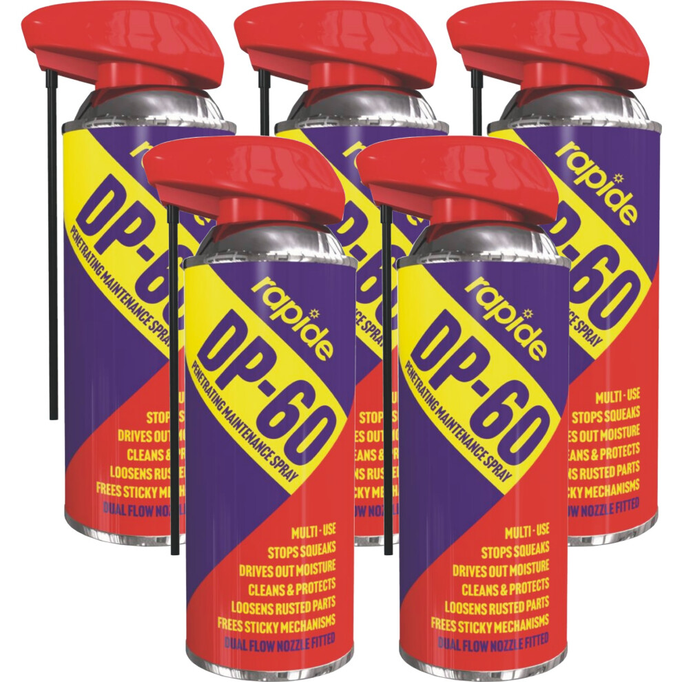 Rapide 5X400ml Dp60 Maintenance Spray Car Lubricant Stop Squeat Clean Protect