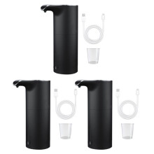 3X Automatic Soap Dispenser Black, Foam Soap Dispenser Rechargeable Non-Contact Automatic Soap Dispenser for Bathroom