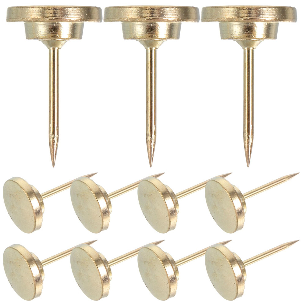 Gold Flat Head Push Pins 30Pcs Durable Zinc Alloy Thumb Tacks With Box For Office And Home 9771547009627