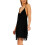 Women's Spaghetti Strap Open Back Sparkling Sequins-Black L 1