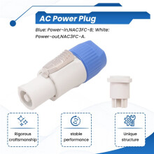 3-Pins AC Powercon-Connector Mannelijke Stekker NAC3FCA AC-Stekker 20A / 250V voor Podiumlicht LED-Scherm Grijs