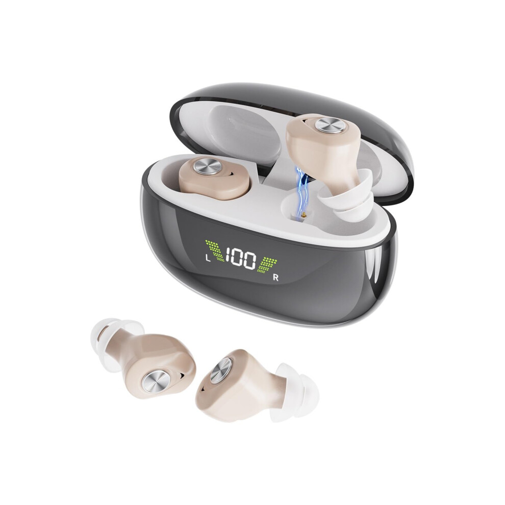 Rechargeable Invisible Hearing Amplifier for Adults, 16Channel Noise Cancellation, Fast Charging