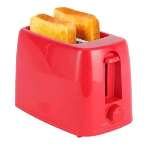 Red 2 Slice Toaster 800W Gloss Finish with Variable Heating Level 1