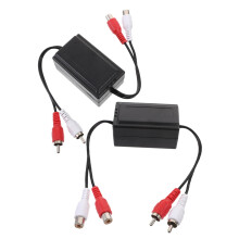 2pcs Car Audio Noise Filter with Noise Reduction for Stereo System and Car Amplifier