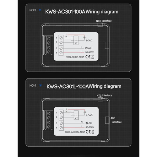 Digital Display Current Voltmeter 50-300V AC Wattmeter Multifunction Electric Meter Power Detector AC 20A 2