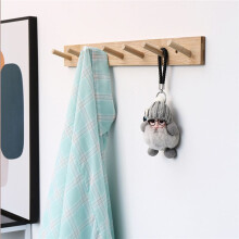 Wall Mounted Hanger Room Hooks Key Hallway Storage Holders Practical Decoration Bamboo Door Clothes Hats Robe Back Rack 3 Hooks