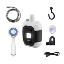 Portable Camping Shower Outdoor USB Rechargeable Electric Shower Pump for Camping Car Washing Gardening Pet Cleaning
