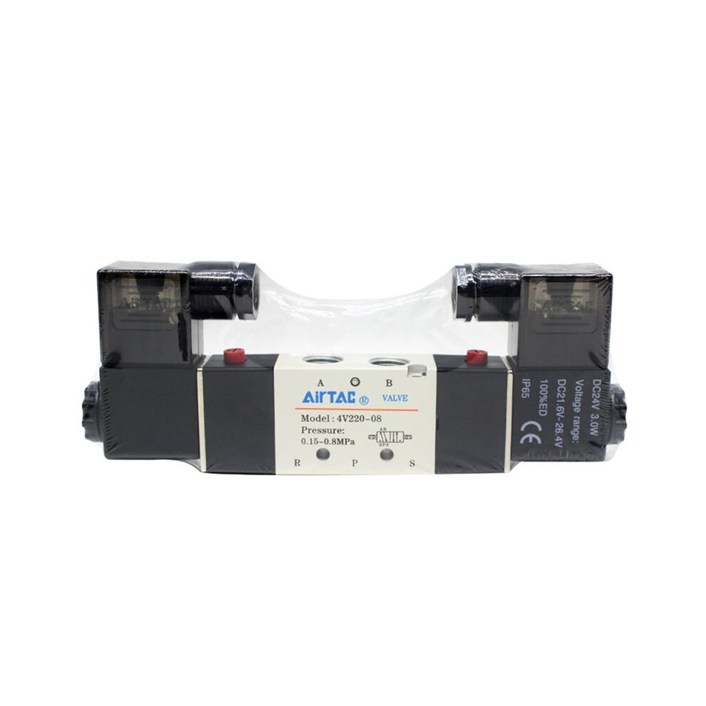 Airtac 4V220-08 Solenoid Valve Air Valve Two Position Five Way Reversing Valve 24V 220V 4713147255481