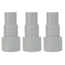3 Stück Poolpumpen-Schlauchadapter Ø50 mm Anschlussschlauchtülle für Schläuche Innen Ø32/Ø38 mm Poolausrüstung Teile Zubehör