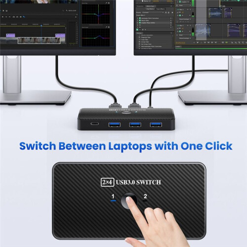 USB3.0  Adapter USB 3.0 Switcher 2 Input 4 Output USB  KVM Switcher Printer Sharer for Computer Keyboard 2