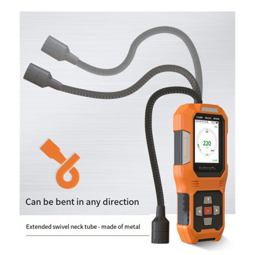 Digital Gas Leak Detector PPM Range Audible/Visual Alarm Semiconductor Sensor Propane Natural Gas Combustible 2