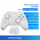 Wireless  Game Controllers Tri Mode Gamepad Hall-Effect Linear Joystick 1000Hz Gamepads with Base White 8