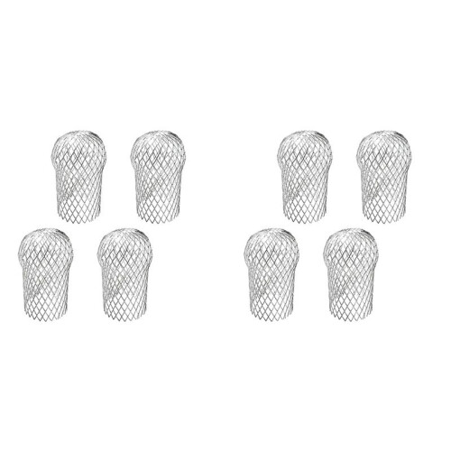 8 Pcs Gutter Downspout Guards 3.5 Inch Aluminum Leaf Filter Strainer Expandable Gutter Downspout Protector 1