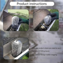 8 Pièces Protections de  de Gouttière 3,5 Pouces Filtre à Feuilles en Aluminium Crépine Protecteur de  de Gouttière Extensible