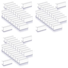 300 Pezzi Porta Etichette per Scaffali In Legno, In Plastica Trasparente, 2,4 Pollici di Lunghezza e 1 Pollice di Altezza, per Scaffali di Librerie,