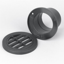 2X Tubo di Scarico 'Uscita del Tubo Tondo Piatto per Tubo di Sfiato 'Aria Connettore di Scarico per Webasto Eberspaecher Accessorio per