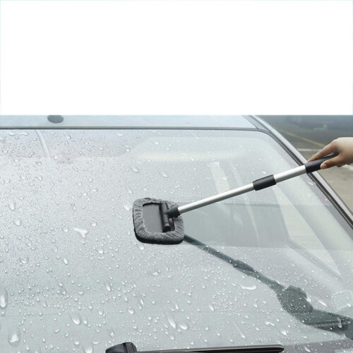 Microfiber Car Cleaning Brush with 180 Rotatable Head, Scratch Reusable Windshield Cleaning Tool 1