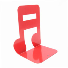 Metal Bookends Music Note Design Non Slip Decorative Bookends for Shelves Home Office Library