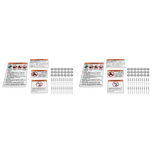 2X for  Warning Decals Stickers Labels Aluminum Backed Raptor Blaster Banshee