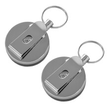 6Pcs Heavy Duty Retractable Reel Badge ID Holder Belf Clip Nurse Card Name