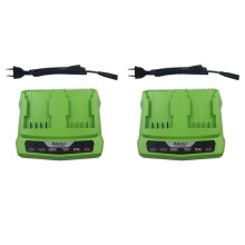 2X Li-Ion Battery Charger for Greenworks 24V Rechargeable Chainsaw Lithium Battery Electric Tool EU Plug