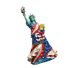 Statue Of Liberties Figurine With American-Independence day fem