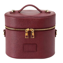 Double Layered Makeup Organizer Bag With Detachable-Burgundy